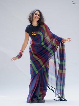 Suta - Multi-Color Printed Saree Without Blouse
