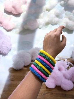 Jewelwati - Set Of 8 Beaded Bangles-2.4