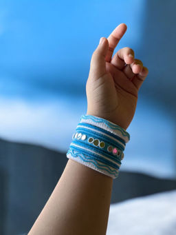 Jewelwati - Ocean Blue Bangle Stack