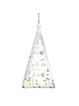 Smiley Buttons - White Cotton Printed Thottil with Net