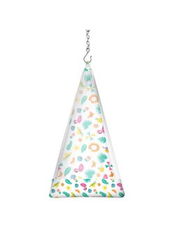 Smiley Buttons - White Cotton Printed Thottil with Net