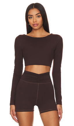 Camila Coelho - Haley Cropped Long Sleeve Top
