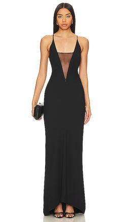 The Sei - Plunge Gown With Mesh