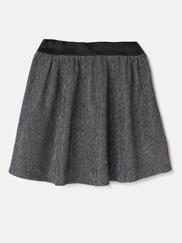 United Colors of Benetton - Grey Textured Regular Fit Knee Length Skirt