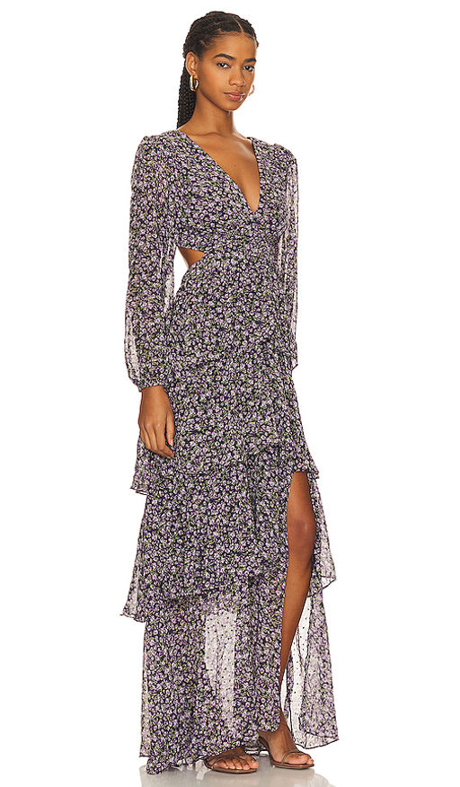 chinese dress ladies Anora Floral Tiered Maxi Dress