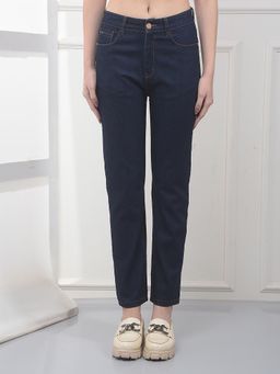 CRIMSOUNE CLUB - Womens Blue Straight Jeans