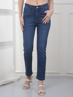 CRIMSOUNE CLUB - Women's Blue Straight Jeans
