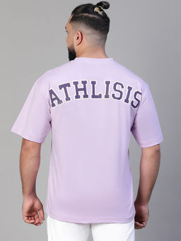 Athlisis - Men Typography Printed Bio Finish Oversized T-Shirt
