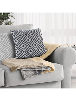 Sashaa World - Diamond Woven Cushion Blue Cover (18x18 inches)