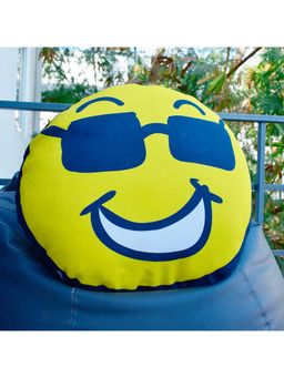 Indigifts - Smiley Shape Cushion Big Size - Discovering India (16x21 Inches)