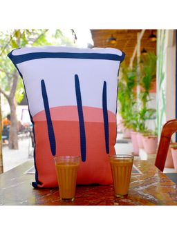 Indigifts - Chay Shape Cushion Big Size - Discovering India (16x21 Inches)