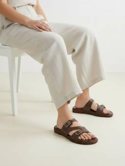 Inc.5 - Womens Brown Casual Solid Open Toe Flats