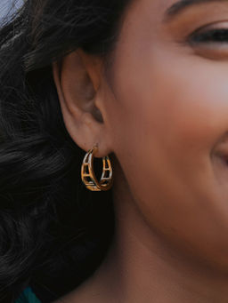 Shaya by CaratLane - 16Mm Back To Basics Hoop Earrings In Gold Plated 925 Silver