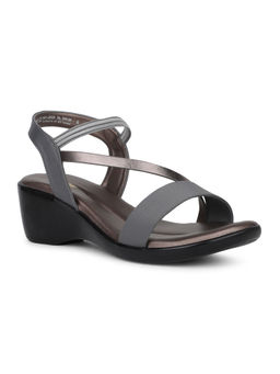Bata - Women's Casual Grey Wedges Sandals