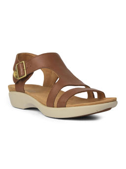 Hush Puppies - Women's Casual Tan Platform Sandals