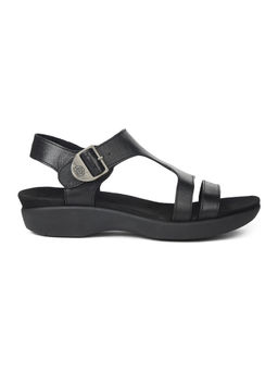 Hush Puppies - Women's Casual Black Platform Sandals