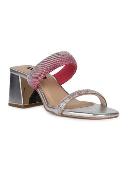 Bata - Women's Silver Block Sandal Heels