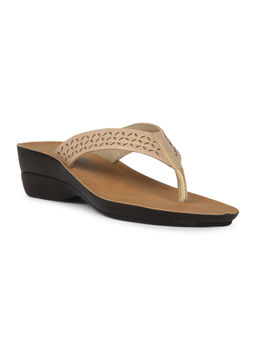 Bata - Women's Beige Wedges Sandals