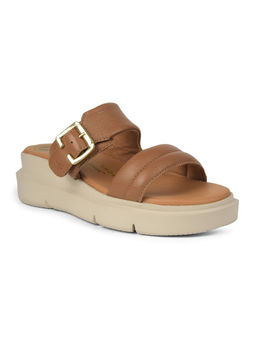 Hush Puppies - Women's Tan Platform Sandals