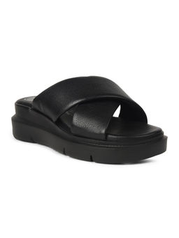 Hush Puppies - Women's Black Platform Sandals
