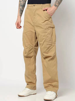 GAP - Brown Mid Rise Relaxed Fit Cargo Trousers