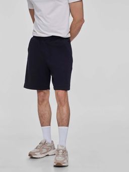 FEIER - Black High Waist Solid Shorts