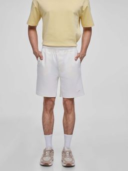 FEIER - White High Waist Solid Shorts