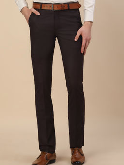 Cantabil - Wine Formal Checks Trousers