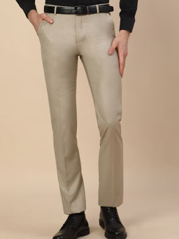 Cantabil - Beige Formal Solid Trousers