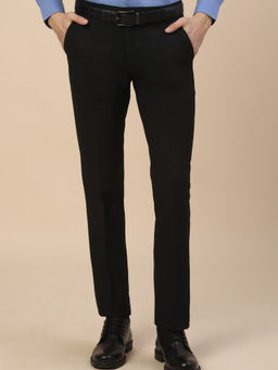Cantabil - Black Formal Solid Trousers