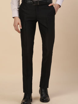 Cantabil - Black Formal Solid Trousers