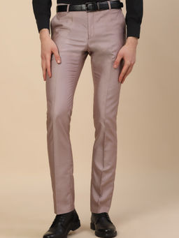 Cantabil - Pink Formal Textured Trousers