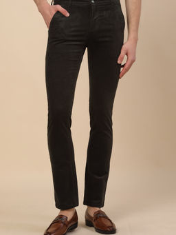 Cantabil - Olive Casual Solid Trousers