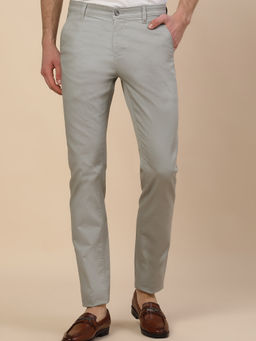 Cantabil - Grey Casual Solid Trousers