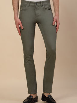 Cantabil - Olive Casual Solid Trousers