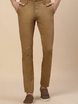 Cantabil - Khaki Casual Solid Trousers
