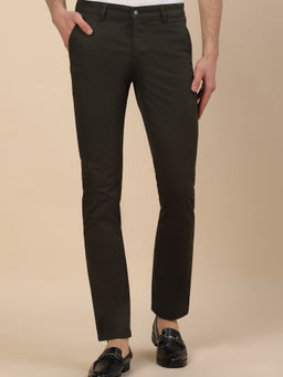 Cantabil - Green Casual Solid Trousers
