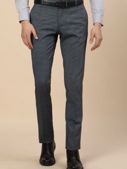 Cantabil - Grey Formal Textured Trousers
