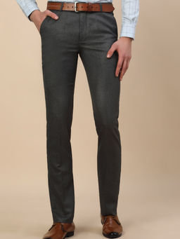 Cantabil - Charcoal Formal Textured Trousers