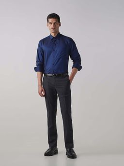 Reid & Taylor - Black Formal Textured Trousers