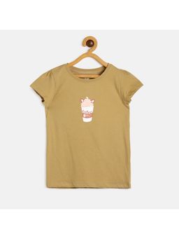 MINI KLUB - Kids Girls Khaki Knit Top