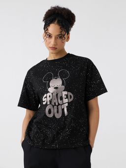 The Souled Store - Disney Spaced Out Ft Mickey Mouse Women Oversized T-Shirt