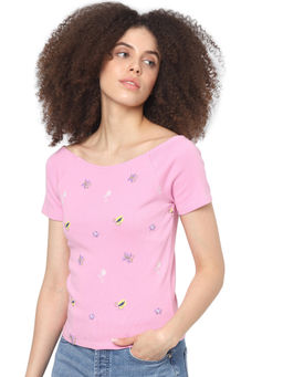 ONLY - Women Casual Pink T-Shirt