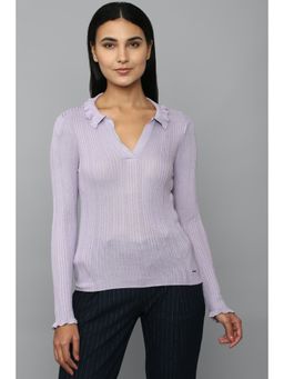 Allen Solly - Women Purple Solid Casual Top