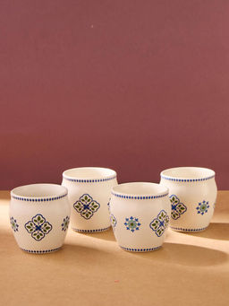 Fabindia - Blue Ceramic Kulhad (Pack of 4)
