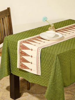 Fabindia - Red Cotton Printed Trikonia Runner