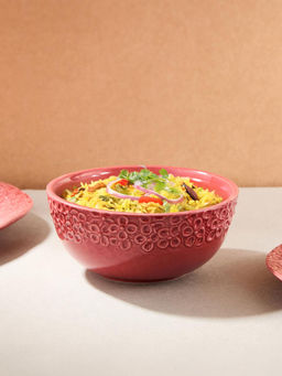 Fabindia - Pink Ceramic Neer Serving Bowl