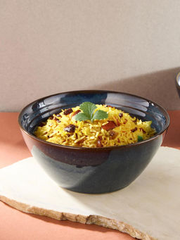 Fabindia - Blue Ceramic Maahi Serving Bowl Large