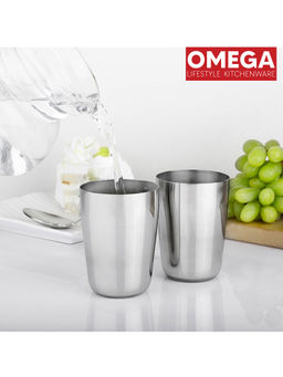 Omega - Stainless Steel Jimmy Glass-Tumbler (Pack of 2)