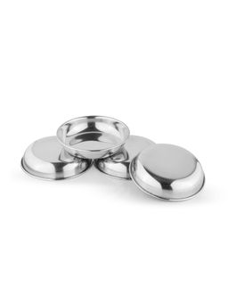 Omega - Stainless Steel Begi Halwa Plate (Pack of 4)